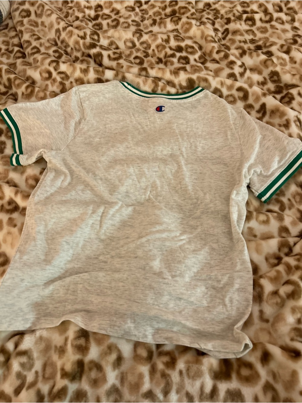 •champion grey t-shirt with green ring around it!🧸• - Picture 2 of 4